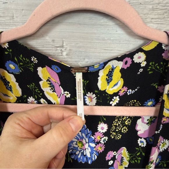 Free People Boho Floral Wrap Maxi Dress | Tulip Sleeves | XS - Picture 2 of 9